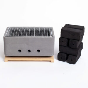 Konro Tischgrill grau Starter-Set